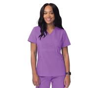 Sivvan Scrubs for Women - Mock Wrap Scrub Top - S8302 - Lavender - L