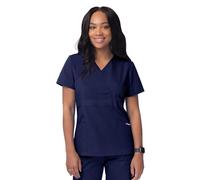 Sivvan Scrubs for Women - Mock Wrap Scrub Top - S8302 - Navy - M