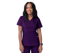 Sivvan Scrubs for Women - Mock Wrap Scrub Top - S8302 - Purple - L
