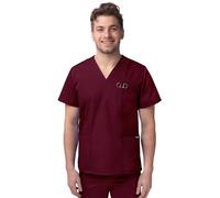 Sivvan Unisex Scrubs - V-Neck Scrub Top - S8304 - Burgundy - 2X