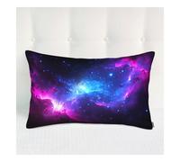 Siwehtu Cushion Covers Pillowcase Galaxy, Decor Throw Pillow Covers for Living Room Blue Purple Nebula Starry Colorful Space Planet Pillow Cases for Couch Sofa Bed Office 20x30 Inches