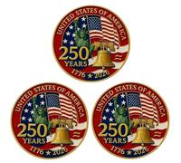 Siwenjiang 3 Pcs 250 Year Anniversary 1776-2026 Iron on Transfer Heat Decals for DIY Fabric T-Shirts, Tote Bags, Jackets (Color: 4)