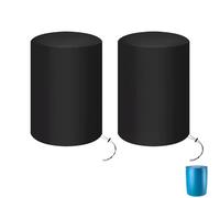 Siwilai 2 pack 55 Gallon Drum Cover, 900D Oxford Cloth, Waterproof, UV Protection, Anti Dust, Drawstring, Round, Black