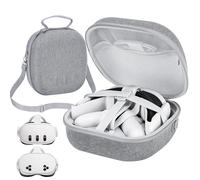 Siwket Hard Carrying Case Compatible with Meta Quest 3S/Quest 3 Official Original/Elite Strap VR Gaming Headset, Portable Travel Vision Pro Case for Touch Controllers Accessories