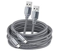 Siwket Micro USB Cable 2Pack 3M Braided USB A to Micro Charge Cable Android Charger Cable Data Sync Cord for Samsung Galaxy J7,S7,S6,Kindle Fire,Fire HD Tablets,PS4 Controller,Sony,HTC,LG,Moto,Huawei