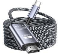 Siwket USB C to HDMI Cable 5m, 4K@30Hz, 2K@120Hz, 1080P@144Hz, Thunderbolt 3 to HDMI 2.0 Cable, Compatible with iPhone 15 Series, MacBook Pro/Air, Mac Mini, iPad Pro/Air/Mini, Galaxy S23/S22/S21