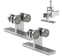 SIWOOD Electric Hoist Installation Roller Trolley 4 Wheel Trolley Assembly Silent for use with 1-5/8" Wide and All 1-5/8" or Taller Strut Channel (Silver 2)