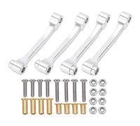 SIWOTED 2 Pairs Aluminum Alloy Radius Arm for Tamiya R620 Man Tgx 1/14 Tractor Truck RC Accessory (Silver)