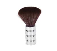 SIWOTED Barber Neck Duster Brush Soft Gentle Electroplating Process Professional Neck Cleaning Brush (Silver)