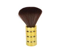 SIWOTED Barber Neck Duster Brush Soft Gentle Electroplating Process Professional Neck Cleaning Brush (Gold)