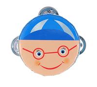 SIWOTED Percussion Instrument Universal 4in Colorful Percussion Tambourine Music Teaching Instrument with 3 Pairs Of Metal Bells (4 inch boy)