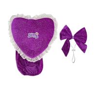 SIWUYUECOM 23 inch Porch Goose, Big White Goose, Clothes, Pants, Hats, Glasses, Raincoat -7 to 15 Days for delivery (Purple Glitter)