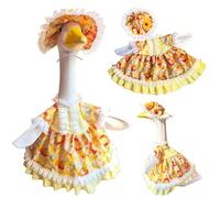 SIWUYUECOM 23 inch Porch Goose, Big White Goose, Clothes, Pants, Hats, Glasses, Raincoat -7 to 15 Days for delivery (Huang Xiangri)