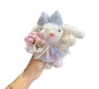SIWUYUECOM Cute Plush Rabbit Doll, with Multiple Sets of Clothing, Keychain and Lanyard, Multi-Scene Gift - 7 to 15 Days delivery (Rainbow Blue Pearl Dress)