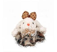 SIWUYUECOM Cute Plush Rabbit Doll, with Multiple Sets of Clothing, Keychain and Lanyard, Multi-Scene Gift - 7 to 15 Days delivery (Khaki Dot Butterfly Leopard Print Skirt)