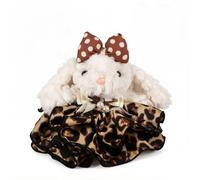 SIWUYUECOM Cute Plush Rabbit Doll, with Multiple Sets of Clothing, Keychain and Lanyard, Multi-Scene Gift - 7 to 15 Days delivery (Coffee White Dot Butterfly Leopard Print Skirt)