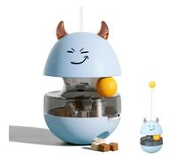 SIWWBW Cat Ball Toy, Cat Treat Dispenser Toy with, Interactive Cat Toys for Indoor Cats, Cat Toy Slow Feeder Treat Ball, Cat Puzzle Feeder Toy Tumble Cat Spill Ball Toy (Blue)