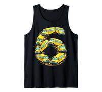 Six 6th Birthday School Bus Back to School 6 Year Old Kids Tank Top