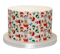 Six A4 Sheet of Christmas Cupcakes Patterned Paper - Great as an Edible Cake wrap - 207-012