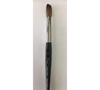 Six Angles CRIMPED 100% Kolinsky Acrylic Nail Brush Black Handle (Crimped Size 12)