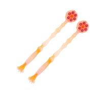 Six Beads Lotus Massage Hammer Portable Abs Handheld Back Massager | Double Heads, Bamboo Joint Design, Smooth Corners, Antiskid Grip, Practical Manual Use for Body Relaxation
