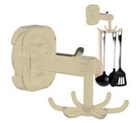 Six Claw Hook Organizer,360 Degrees Rotating Suction Hooks with 6 Claw - Cabinet Hooks for Kitchen Bathroom and Closet, Bathroom Storage, Kitchen