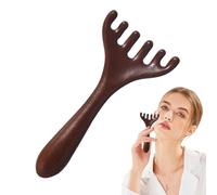 Six Claw Meridian Massage Comb, Meridian Dredging Rake Simple Massage Comb, Wooden Scalp Massager for Women Men, Scraping Tool for Acupoints, Relieves Fatigue, Promotes Blood Circulations