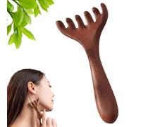 Six-Claw Meridian Massage Comb, Sandalwood Scalp Massager Comb, Natural Wooden Gua Sha Tool, Manual Wooden Massage Tool for Scalp, Face, Neck & Shoulder (1 pcs)