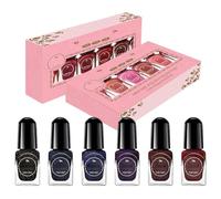 Six Color Set Of Manicure Water Based Peelable Six Color Nail Polish No Bake Set Exam Quick Drying And Long Lasting Nail Polish(6 Bottles*2ml) Nail Polishes (B, One Size)