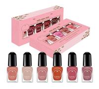 Six Color Set Of Manicure Water Based Peelable Six Color Nail Polish No Bake Set Exam Quick Drying And Long Lasting Nail Polish(6 Bottles*2ml) Nail Polishes (I, One Size)