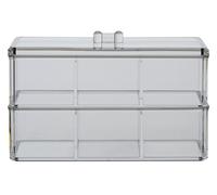 Six Compartment Plastic Cosmetics Organiser, Makeup Drawer Organiser, Cosmetic Storage Box, Makeup Tray Premier Housewares Clear One Size