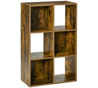 Six-Cube Rustic Industrial Style Shelving Unit