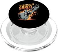 Six Decades of Shred 60th Birthday Rock Guitar Fire PopSockets PopGrip for MagSafe