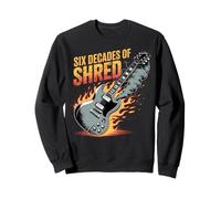 Six Decades of Shred 60th Birthday Rock Guitar Fire Sweatshirt