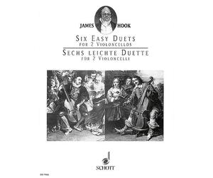Six Easy Duets op. 58 Performing score 2 cellos (easy) Hook Schott Music Saddle-