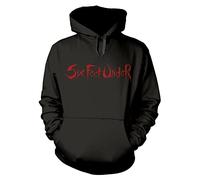 Six Feet Under Hoodie Band Logo Official Mens Black Pullover M