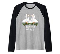 Six Geese a Laying Twelve Days of Christmas Awesome Raglan Baseball Tee