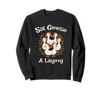 Six Geese A-Laying Twelve Days Of Christmas Cute Adorable Sweatshirt