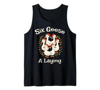 Six Geese A-Laying Twelve Days of Christmas Cute Adorable Tank Top