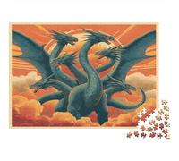 Six-headed Dragon Abstract Art Puzzle 1000pcs (75x50cm) Erwachsene Puzzle,Home Decor