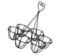 Six Hole Black Iron Egg Holder for Kitchen Egg Organization