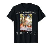 Six Impossible Things Vintage Alice in Wonderland Tea Party T-Shirt