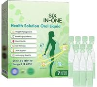 Six-in-One Health Solution Oral Liquid,Advanced Oral Liquid,Natural Plant Extract,Peptide Complex Serum,Multi-Action Drops,Suitable for Men & Women (1)