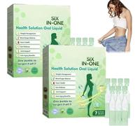 Six-in-One Health Solution Oral Liquid,Advanced Oral Liquid,Weight Loss Oral Solution,Peptide Complex Serum,Natural Advanced Body Care Liquids Drop,Natural Plant Extract, for Men & Women (2 Box)