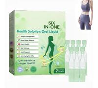 SIX-in-ONE Solution Oral Liquid, 2025 New Oral Solution, Natural Supplement Drops for Women and Men, Promote Intestinal Digestion, Firming Skin and Body Shaping Care (1)