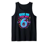 Six in the Mix 6th Birthday DJ Music 6 Years Old Bday Tank Top