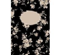 Six Irises Black Floral Ruled Journal | A4 100 Pages: Work, School, Creativity & Personal Notes | Everyday Essentials