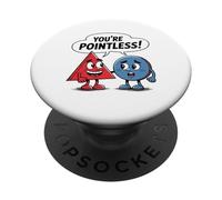 Six is afraid of seven funny math humor design for kids PopSockets Adhesive PopGrip