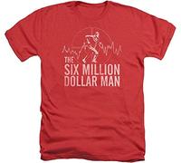 Six Million Dollar Man Sci-Fi TV Series Target Adult Heather T-Shirt Tee (X-Large)
