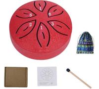 Six Mystical Tones Rain Drum - 3-Inch For Enchanting Your Garden(Red)